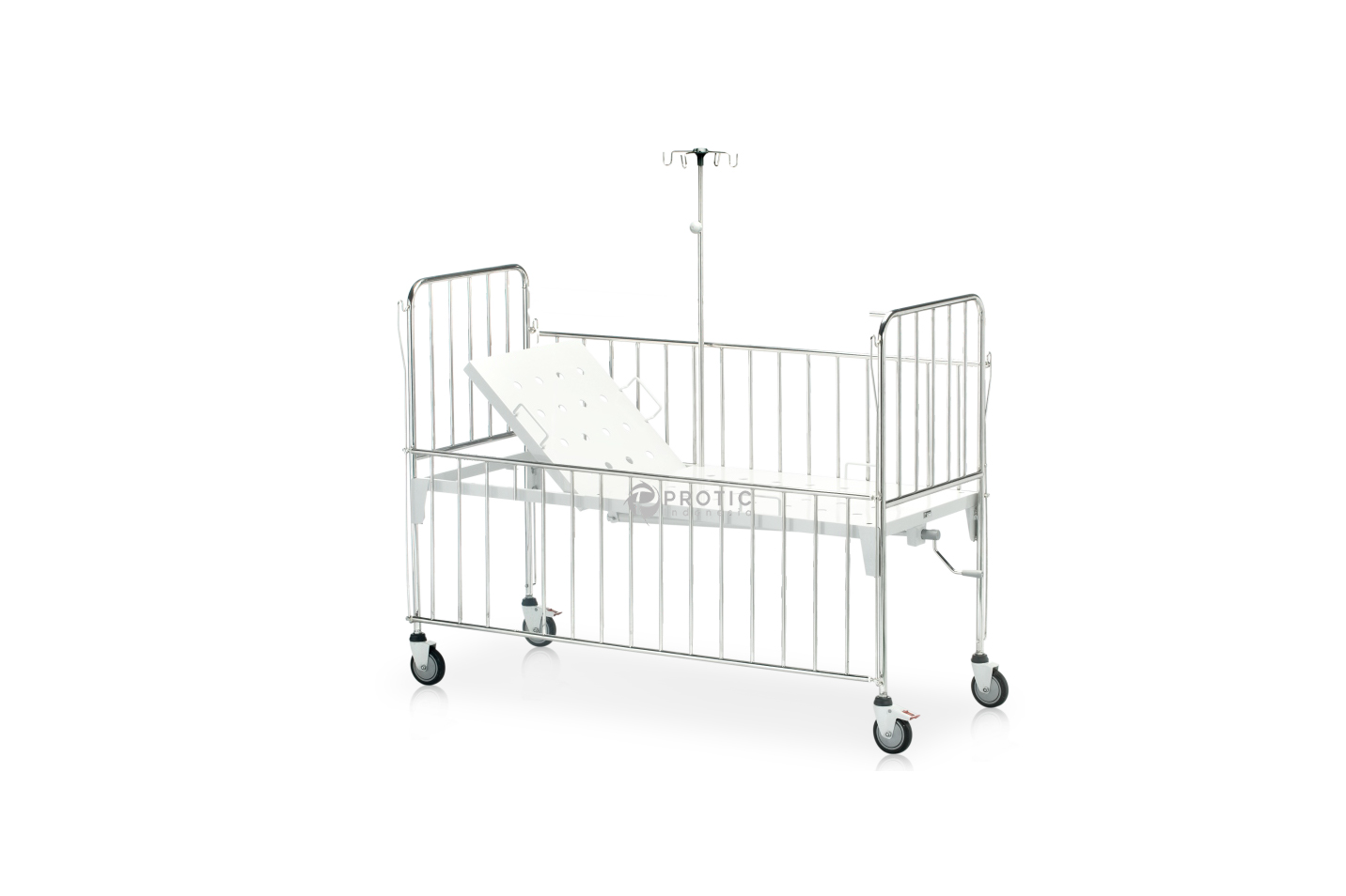 ZELOS PEDIATRIC BED STAINLESS STEEL - ZPB 02